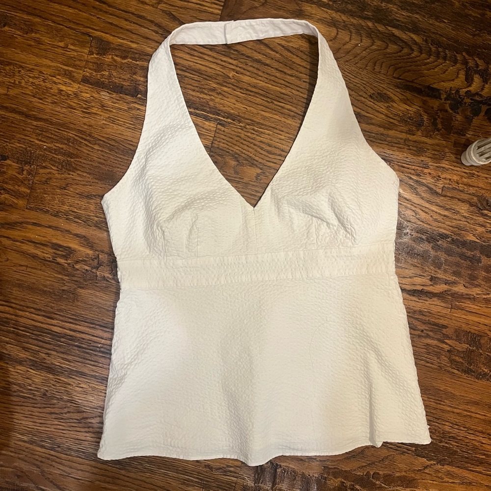 Vineyard Vines White Halter Tank Top